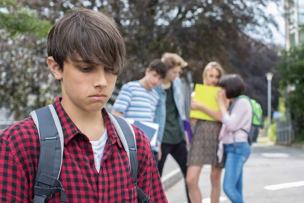 boy being bullied at school